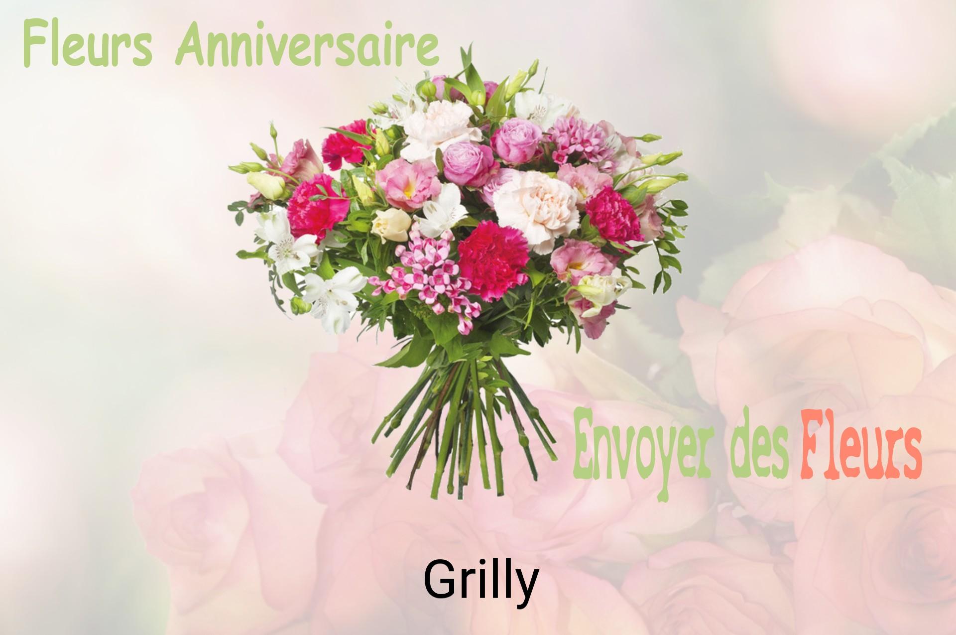 Bouquet de fleurs d’anniversaire livré à Grilly